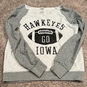 Victoria’s Secret PINK wide neck Iowa Hawkeyes lounge sweater. Size small.